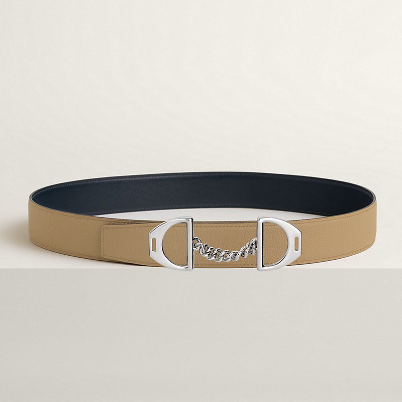 Equipage belt buckle & Reversible leather strap 38 mm