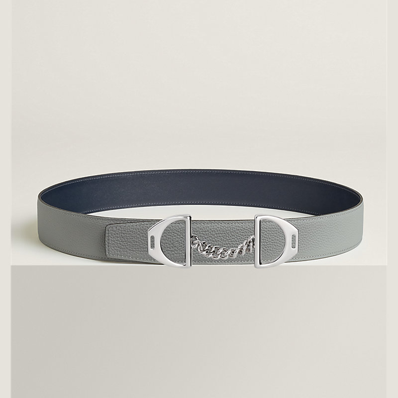 Equipage belt buckle & Reversible leather strap 38 mm