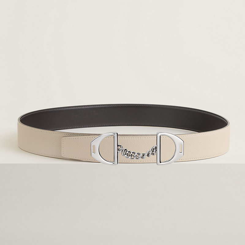 Equipage belt buckle & Reversible leather strap 38 mm