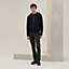 "Ex-Libris" hooded sweater with silk detail, view 1 of 5