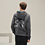 "Ex-Libris" hooded sweater with silk detail, view 4 of 6