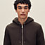 "Ex-Libris" zipped hooded sweater, View: Worn, worn, view 4 of 5