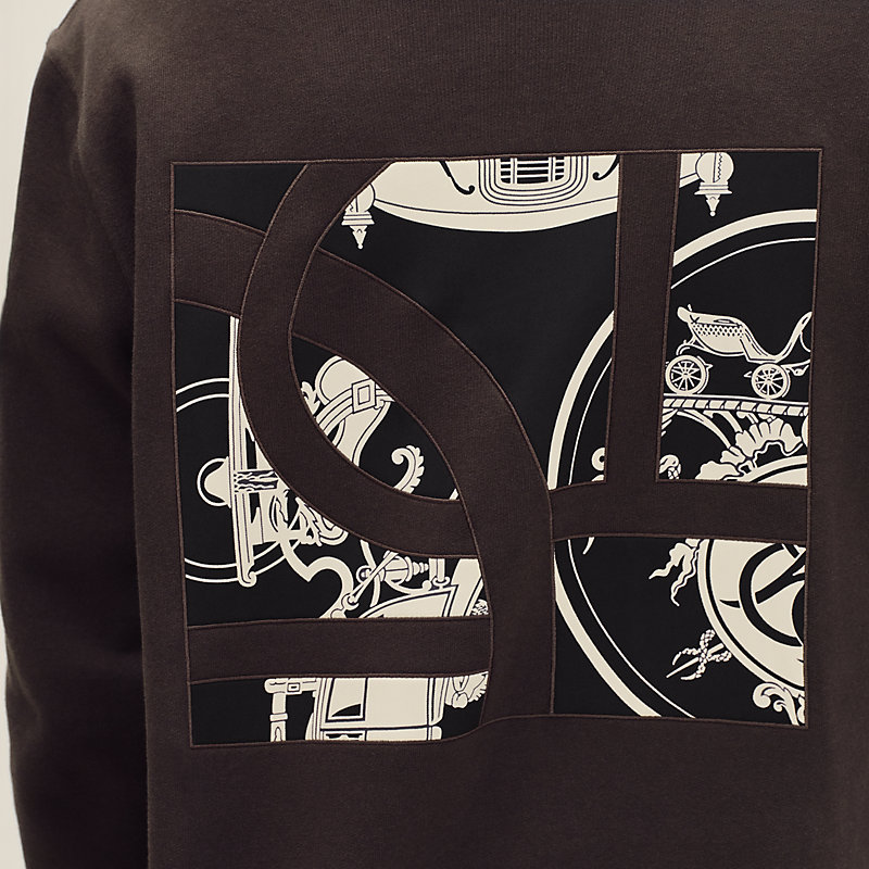 "Ex-Libris" zipped hooded sweater