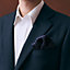 Faconnee Grand H pocket square 45, View: Worn, worn, view 2 of 3