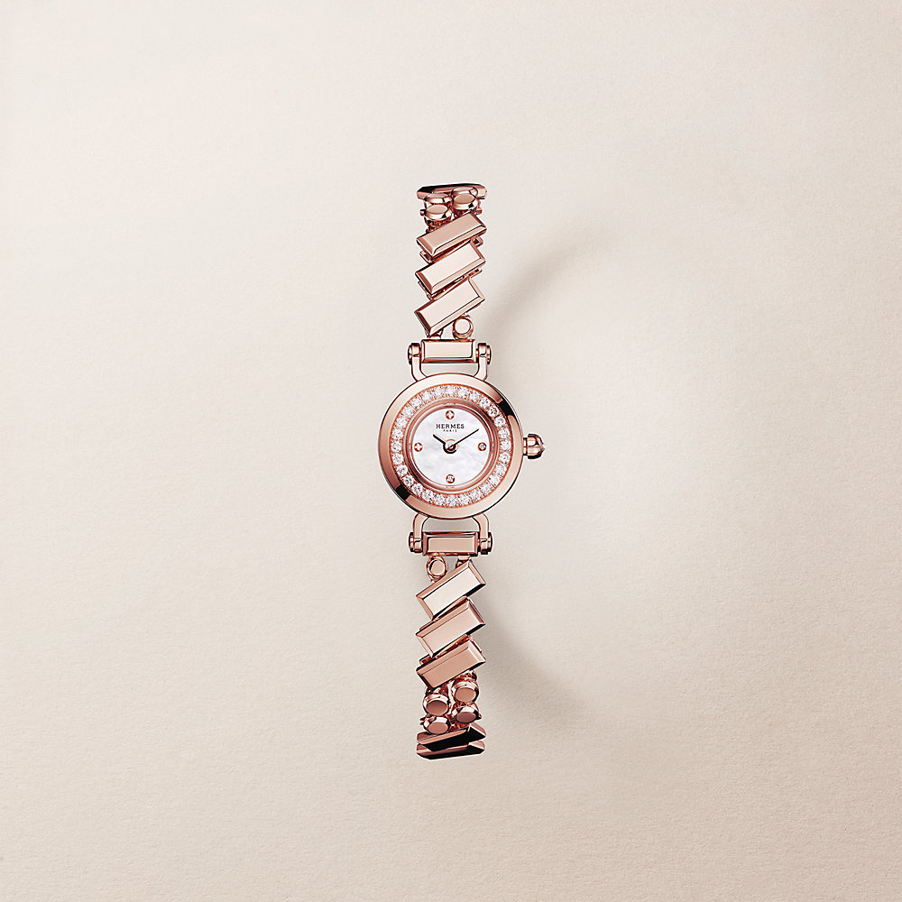 希少！HERMES エルメス コロゾ カフス ピンクゴールド Faubourg Polka watch, Mini model, 15 mm | Hermès Mainland China