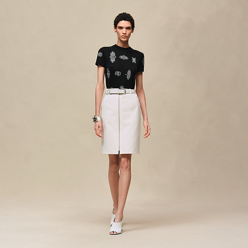 "Ferronnerie" short-sleeve sweater