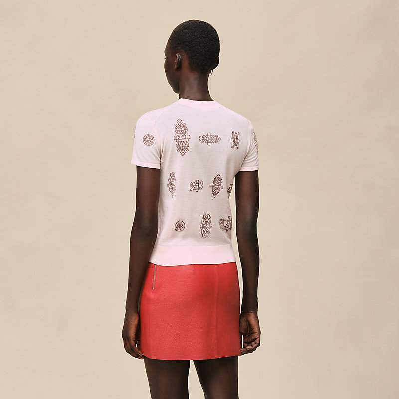 "Ferronnerie" short-sleeve sweater