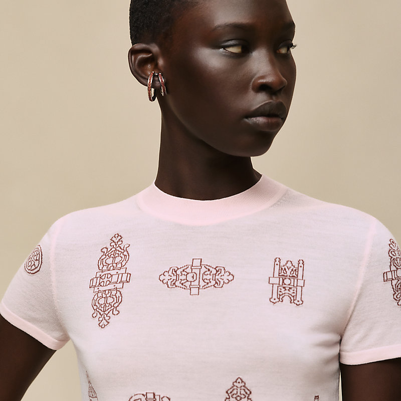 "Ferronnerie" short-sleeve sweater