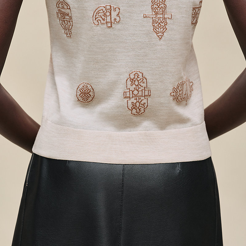 "Ferronnerie" short-sleeve sweater