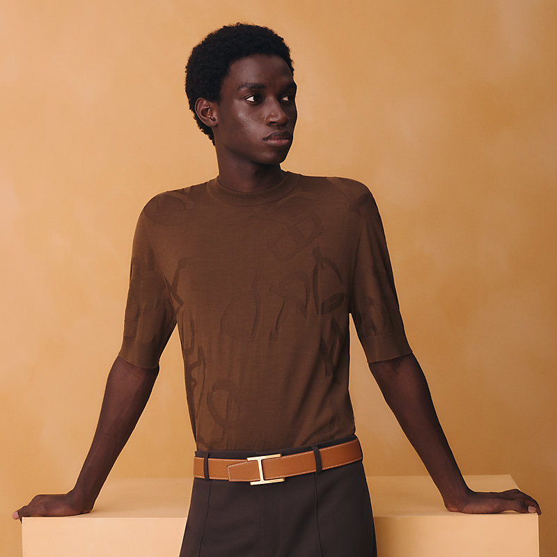 Fil d'H belt buckle & Coaching reversible leather strap 38&nbsp;mm