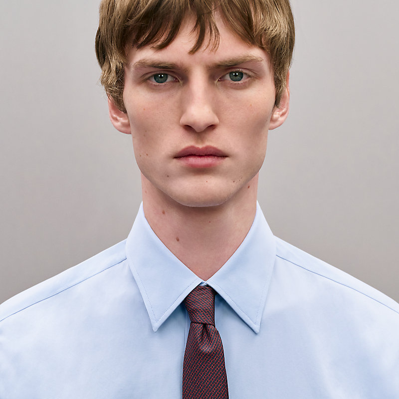 Fitted shirt with Faubourg collar