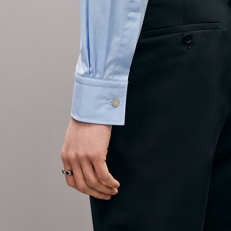 Fitted shirt with Faubourg collar