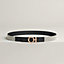 Flot belt buckle & Toile H Plume leather strap 24&nbsp;mm, View: , view 1 of 3