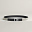 Flot belt buckle & Toile H Plume leather strap 24&nbsp;mm, View: , view 1 of 3