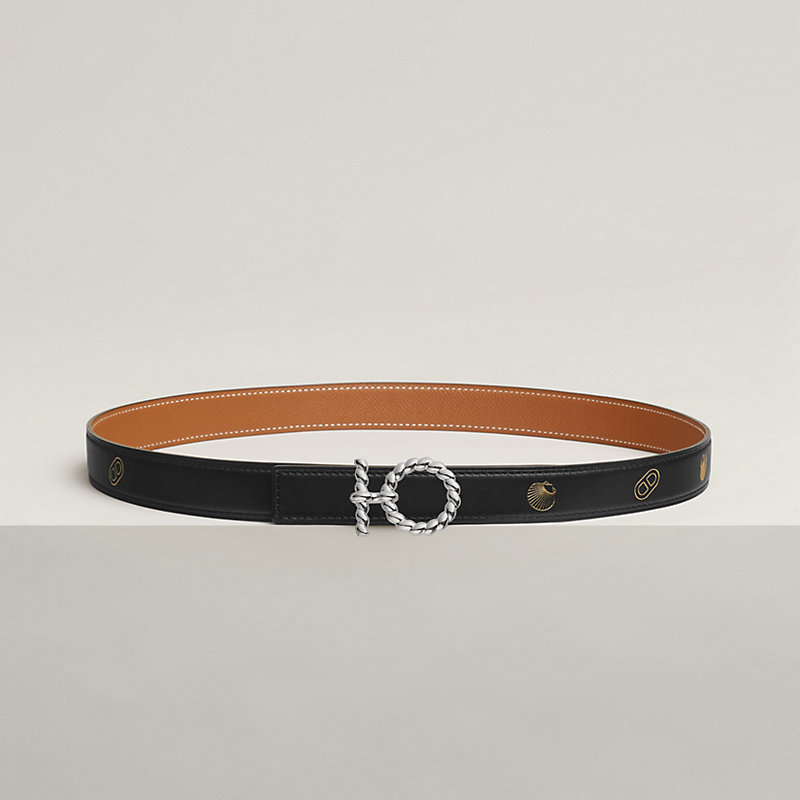 Flot Godronne belt buckle & Hermès sur Mer reversible leather strap 24 mm