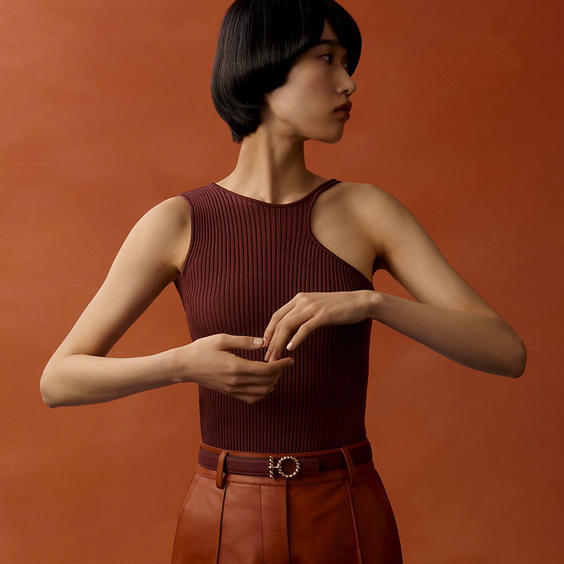 Flot Godronne皮带扣 & Hermès sur Mer双面皮腰带24毫米