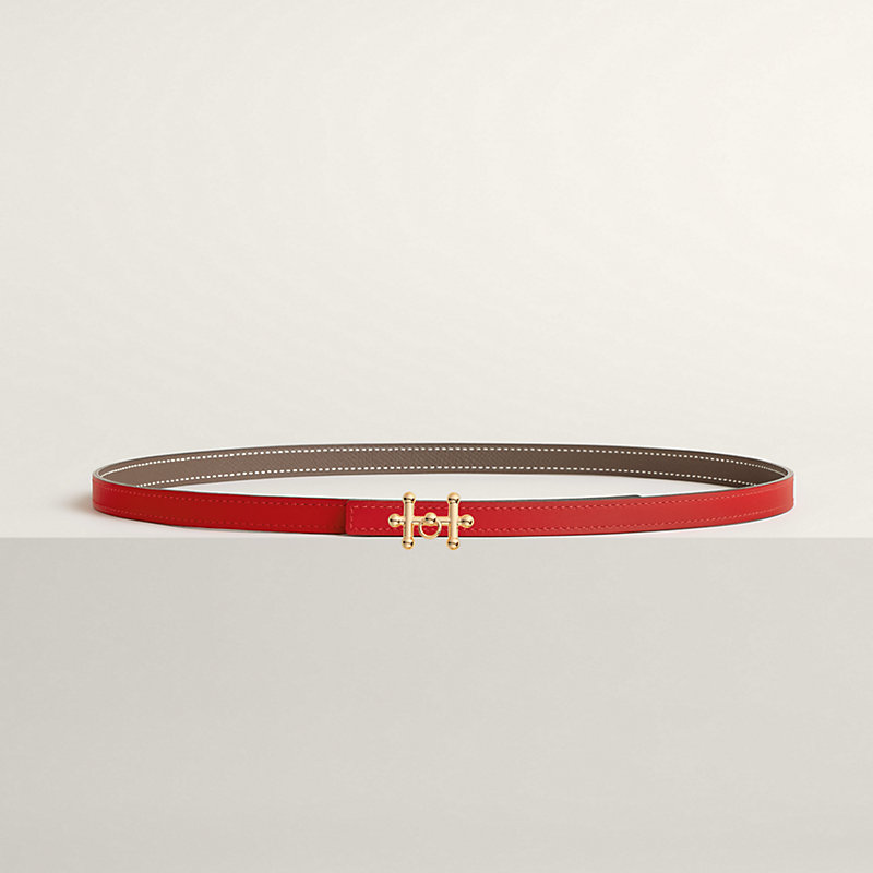 Galopin belt buckle & Reversible leather strap 13 mm