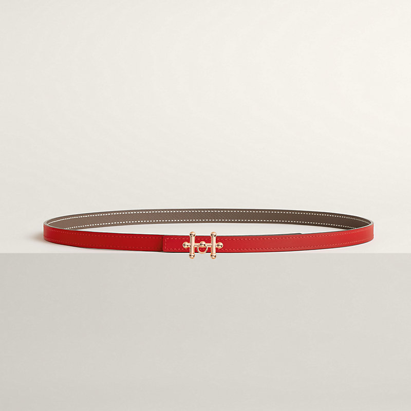 Galopin belt buckle & Reversible leather strap 13 mm