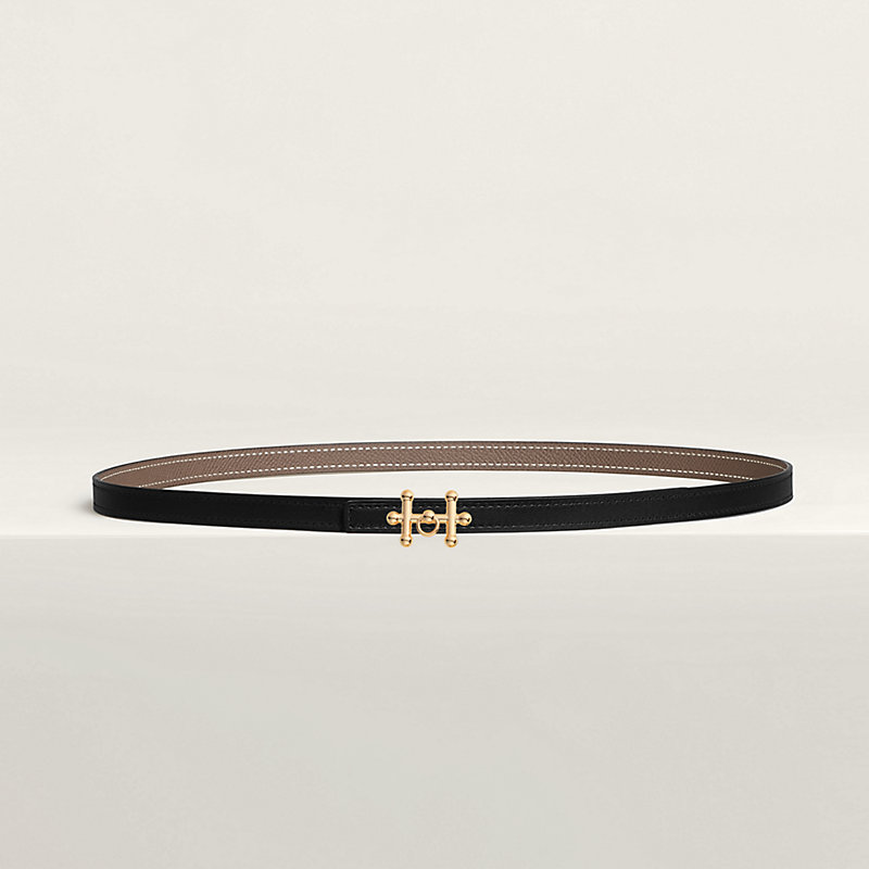 Galopin belt buckle & Reversible leather strap 13 mm