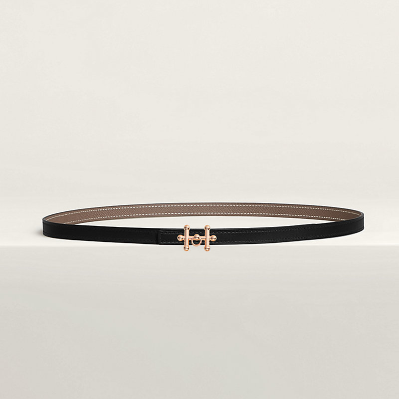 Galopin belt buckle & Reversible leather strap 13 mm