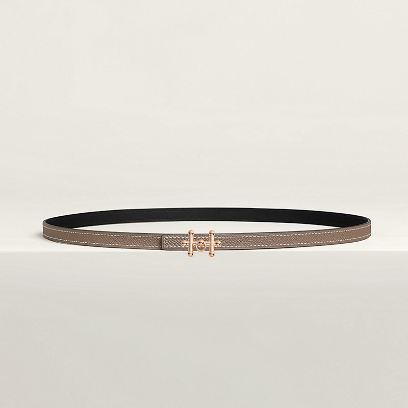 Galopin belt buckle & Reversible leather strap 13 mm
