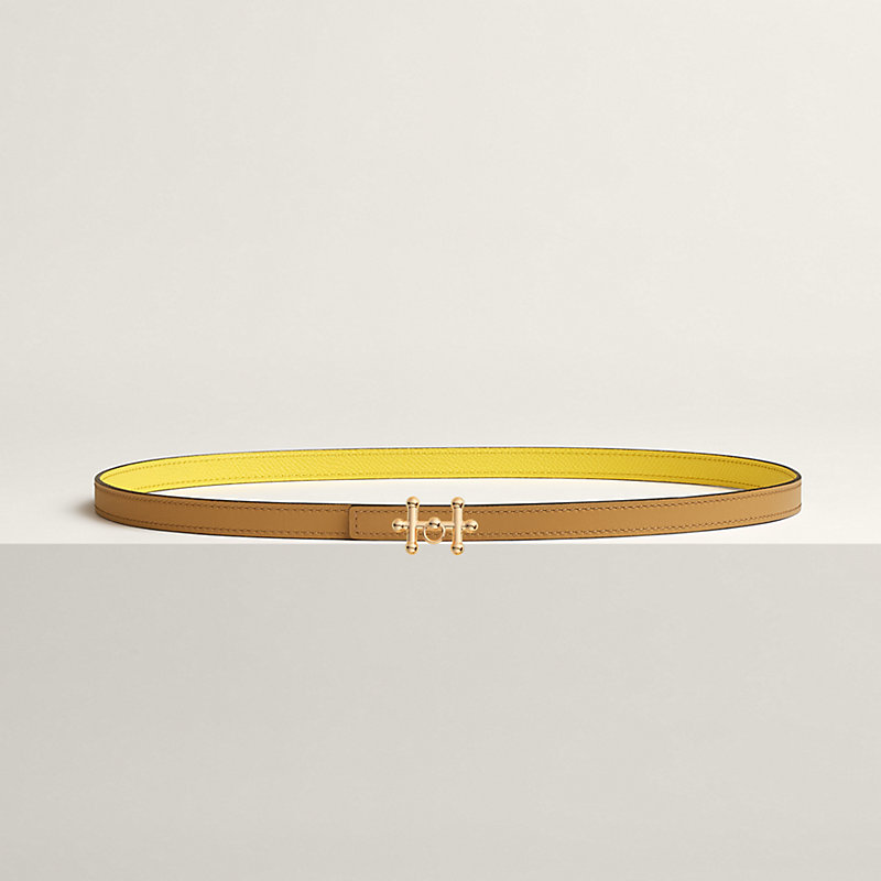 Galopin belt buckle & Reversible leather strap 13 mm