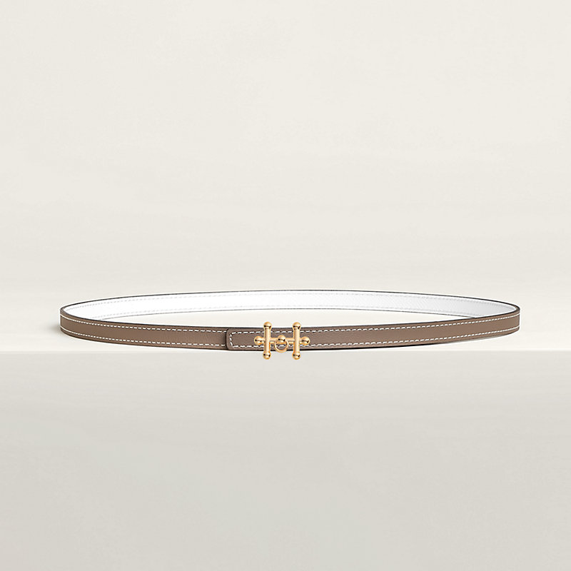 Galopin belt buckle & Reversible leather strap 13 mm