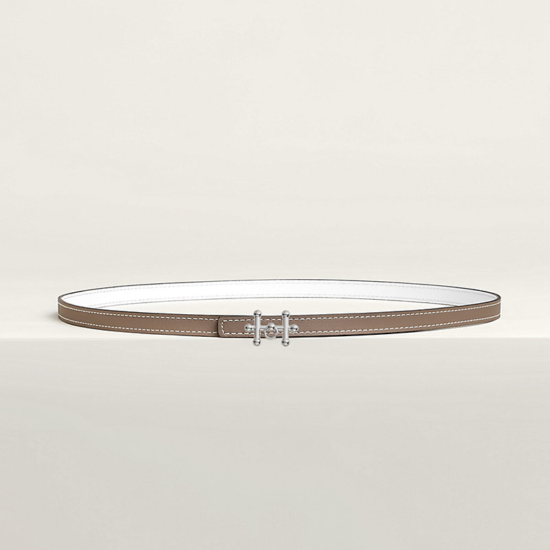 Galopin belt buckle & Reversible leather strap 13 mm