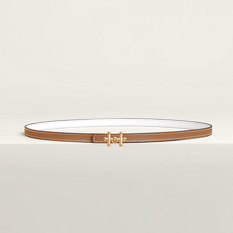 Galopin belt buckle & Reversible leather strap 13 mm