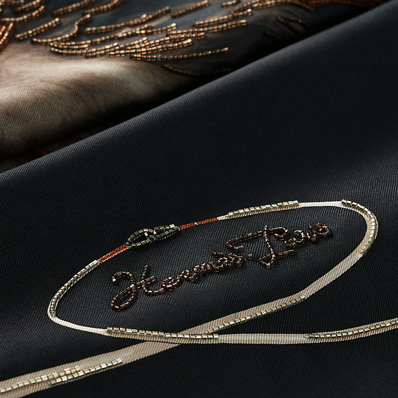 Grand Galop Exceptional embroidered scarf 90