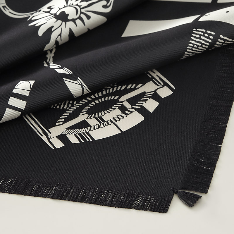 Grand Manege fringed scarf 80