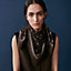 Guepards Bandana Exceptional embroidered scarf 90, View: Worn, worn, view 1 of 5