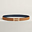 H au Carre belt buckle & Contrast reversible leather strap 32&nbsp;mm, View: , view 1 of 3
