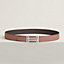 H au Carre belt buckle & Reversible leather strap 32 mm, view 1 of 3
