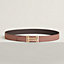 H au Carre belt buckle & Reversible leather strap 32 mm, view 1 of 3