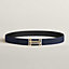 View: , H au Carre belt buckle & Reversible leather strap 32 mm