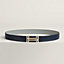 View: , H au Carre belt buckle & Reversible leather strap 32 mm