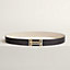 View: , H au Carre belt buckle & Reversible leather strap 32 mm