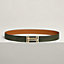 View: , H au Carre belt buckle & Reversible leather strap 32 mm