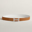 View: , H au Carre belt buckle & Reversible leather strap 32 mm