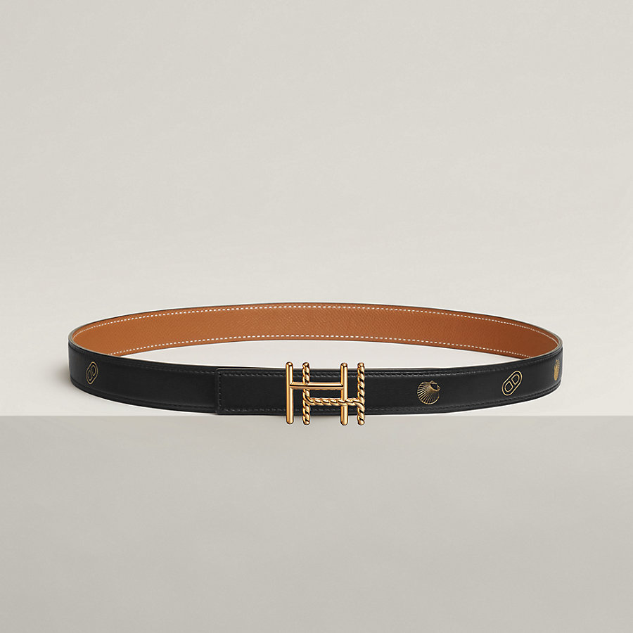 H au Carre Twist belt buckle & Hermès sur Mer reversible leather strap 24 mm