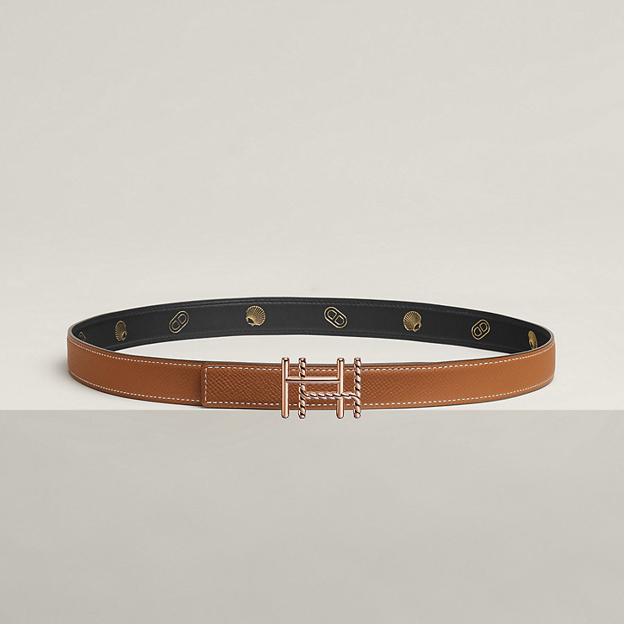 H au Carre Twist belt buckle & Hermès sur Mer reversible leather strap 24 mm