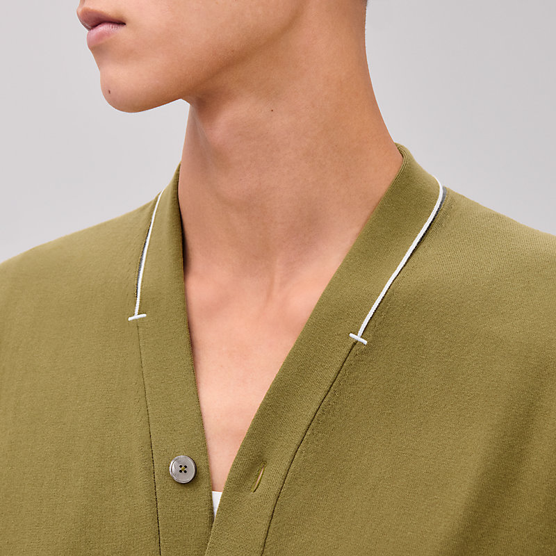 "H bartack" buttoned cardigan