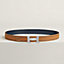H belt buckle & Contrast reversible leather strap 32&nbsp;mm, View: , view 1 of 3