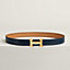 H belt buckle & Contrast reversible leather strap 32&nbsp;mm, View: , view 2 of 3