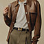 H belt buckle & Reversible leather strap 32&nbsp;mm, View: Worn, worn, view 3 of 4