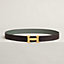 H belt buckle & Reversible leather strap 32&nbsp;mm, view 1 of 3