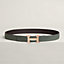 H belt buckle & Reversible leather strap 32&nbsp;mm, view 2 of 3