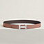 H belt buckle & Reversible leather strap 32 mm, view 1 of 4