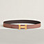 H belt buckle & Reversible leather strap 32 mm, view 1 of 4